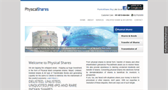 Desktop Screenshot of physicalshares.com
