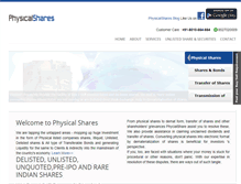 Tablet Screenshot of physicalshares.com